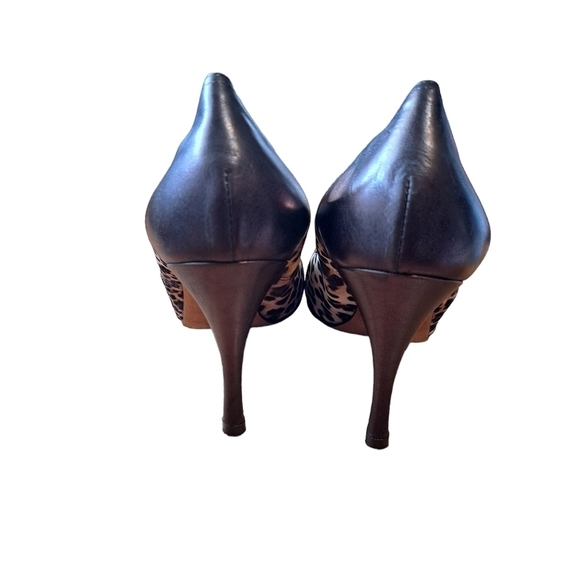 Donald J.Pliner Couture Leopard Print Peep Toe Pumps Size 9.5 - Picture 4 of 9